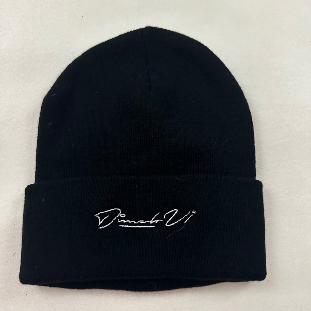 New Logo Knit Cuffed Beanie Hat Black One Size